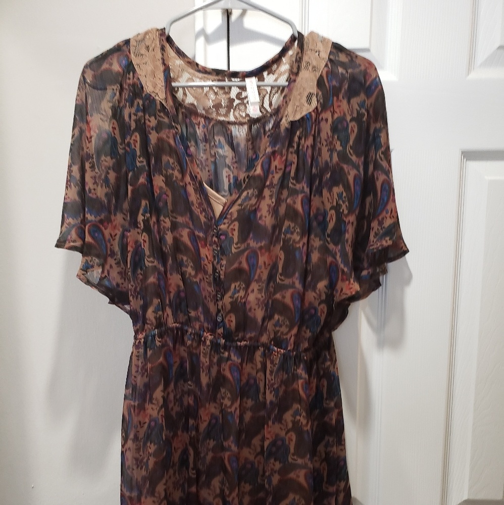 XHILARATION Flowy multi-colored dress